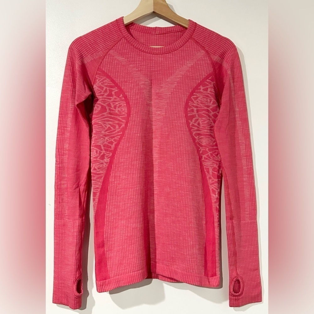 Lululemon Rest Less Pullover Heathered Boom Juice Pink 4